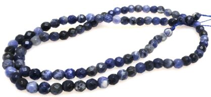 Sodalit fasetowany - kula 4mm