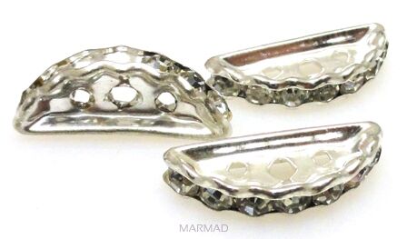 Wrzeciono z cyrkoniami crystal do linek jubilerskich - otwory na 3 linki