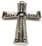 Krzyż z cyrkoniami szafir - 85x60mm - zawieszka - 2