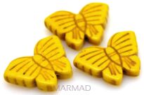 Howlit żółty - motyl 25x20mm