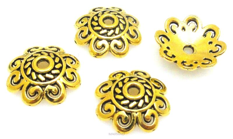 Czapeczki bali na korale kwiatek 12mm