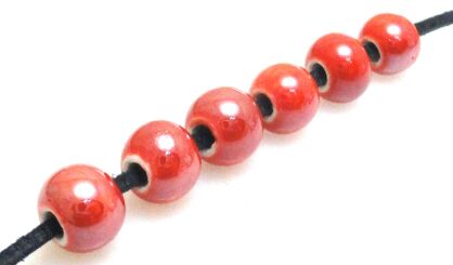 Ceramika - kula 8mm - czerwona