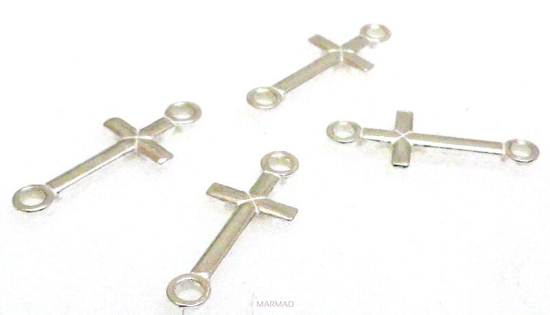 Zawieszka, łącznik krzyż 15x6mm - srebro 925