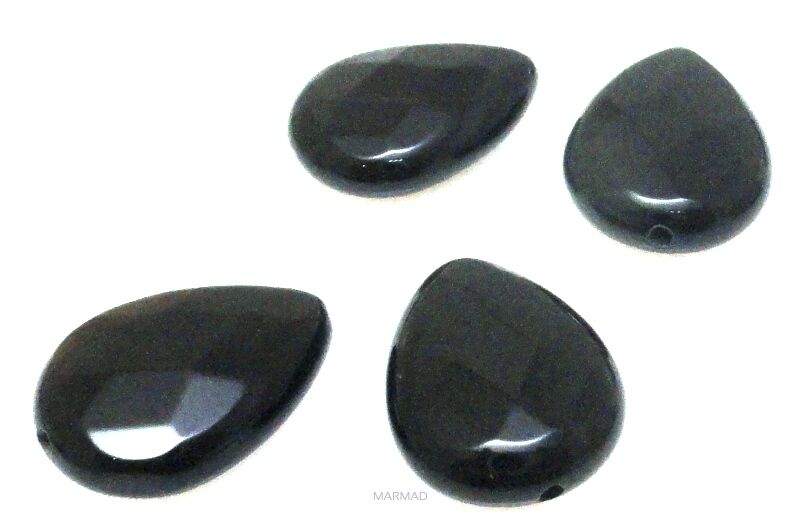 Onyks fasetowany - kropla 18x13mm