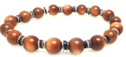 Bransoletka - piasek pustyni kule 8mm i muszla  - 18cm