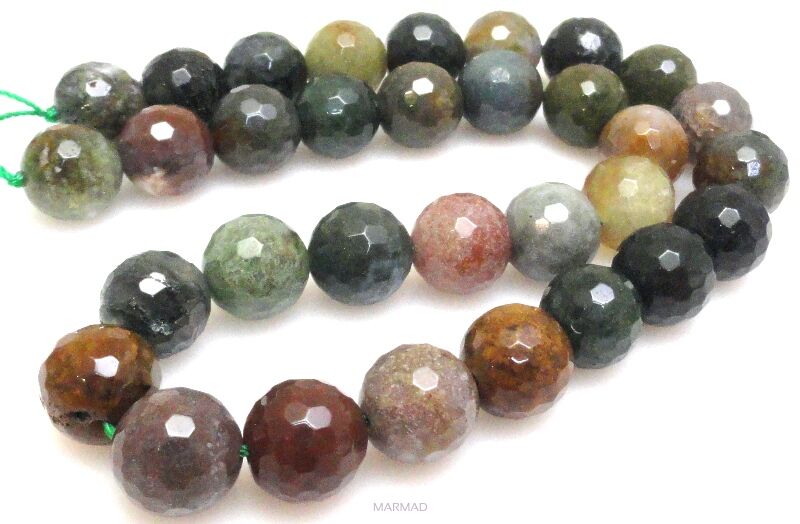 Agat India fasetowany - kule 12mm 