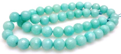 Jadeit fasetowany - kula 8mm - kolor amazonitu