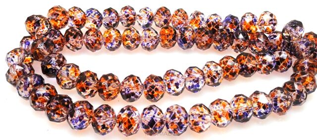 Kryształki fasetowane - oponka 10x7mm - fioletowe