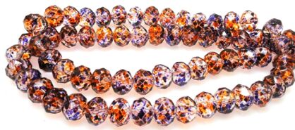 Kryształki fasetowane - oponka 10x7mm - fioletowe