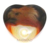 Agat - na wisior - serce 39x42x13mm