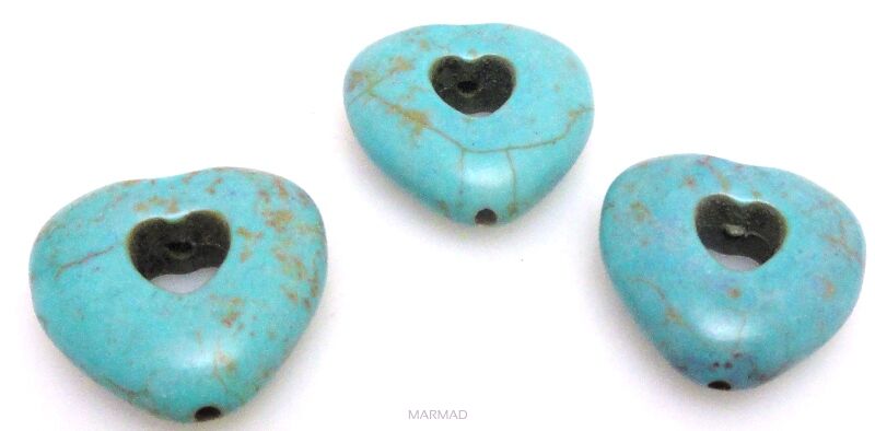 Howlit - serce 20x19mm - turkusowy