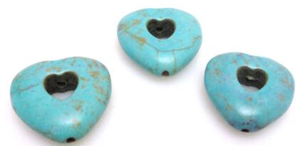 Howlit - serce 20x19mm - turkusowy