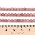 Rodochrozyt naturalny fasetowany - kula 4mm - 4