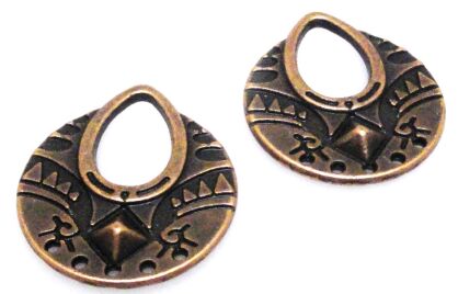 FILIGRAN Baza na wisior, kolczyki 25x22mm - red copper