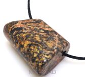 Jaspis leopard - na wisior - trapez 44x31x18mm