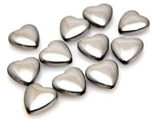 Hematyt srebrny - serce 10x10mm - II gatunek