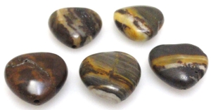 Jaspis serce 14x14mm - zestaw 5 sztuk - jakość B