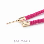 Baza do bransoletki- sznurek nylonowy-z elementami w kolorze złotym- różowa - 6