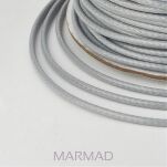 Sznurek jubilerski woskowany - o średnicy 2mm - szary - 3