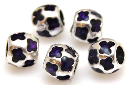 Przekładka emaliowana ametystowa - oponka10x8mm