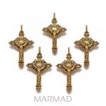 Zawieszka - krzyż 50x28mm - antyczne złoto