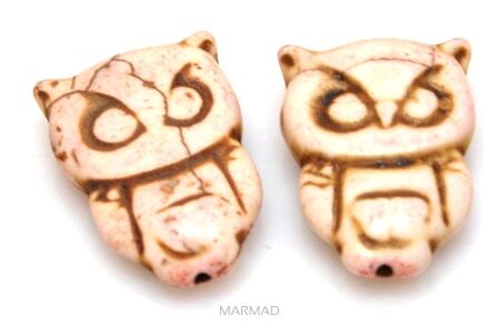 Howlit - sowa 30x20mm - kremowy