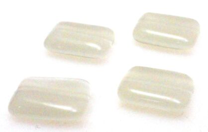 Kocie oko- uleksytowe - prostokąt 13x10mm - jasno szary