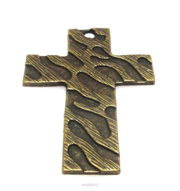 Zawieszka - krzyż 42x31mm - antyczny brąz