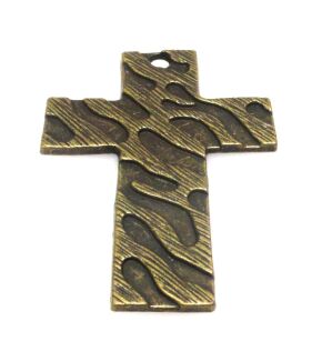 Zawieszka - krzyż 42x31mm - antyczny brąz
