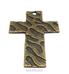 Zawieszka - krzyż 42x31mm - antyczny brąz