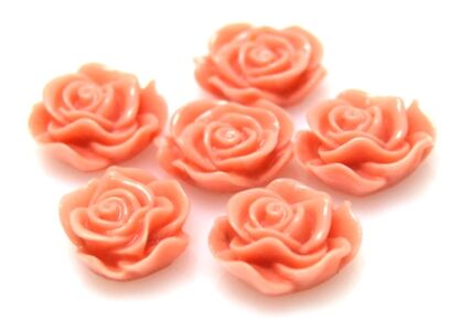 Kaboszon - różyczka 13x11mm