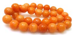 Jadeit - kula 12mm - morelowo pomarańczowy