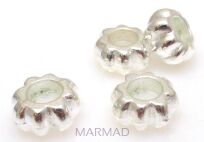 Oponka ozdobna 10x5mm - posrebrzana