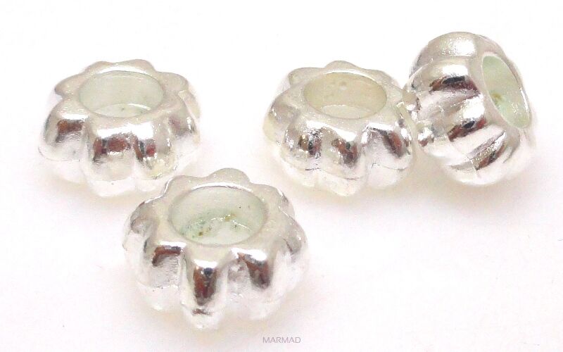 Oponka ozdobna 10x5mm - posrebrzana