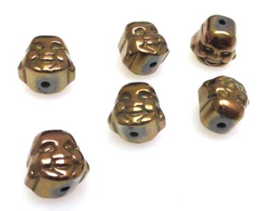 Hematyt - głowa Buddy 8x7mm - brąz