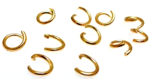 Kółeczka-ogniwka cięte 6mm - gold rose