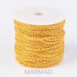 Łańcuszek twist ogniwka 4x3mm - 1 metr - kolor złoty - 2
