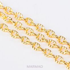 Łańcuszek twist ogniwka 4x3mm - 1 metr - kolor złoty