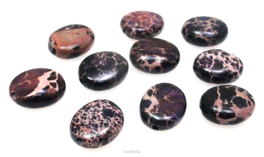 Jaspis cesarski fioletowy - owal 10x8mm