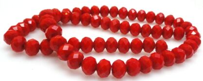 Kryształki fasetowane - oponka 10x7mm - czerwone