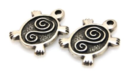 Ozdobny element srebrzony próba 999 - żółw