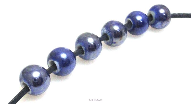 Ceramika - kula 8mm - granatowa