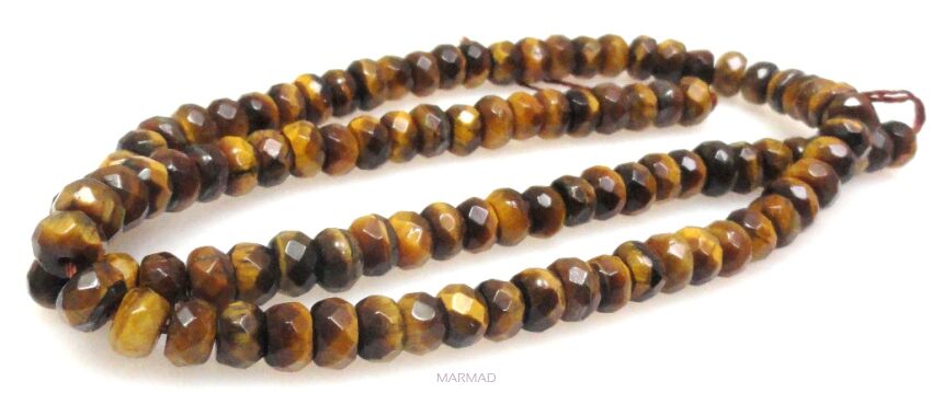 Tygrysie oko fasetowane - oponka 6x4mm