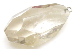 Kryształ górski - zawieszka z ogniwkiem 44x23x20mm - jakość B