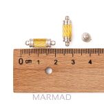 Zapięcie magnetyczne 18x5mm, otwór 1,8mm- kolor złoty i kolor srebrny - 2