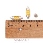 Zapięcie magnetyczne 18x5mm, otwór 1,8mm- kolor złoty i kolor srebrny - 2