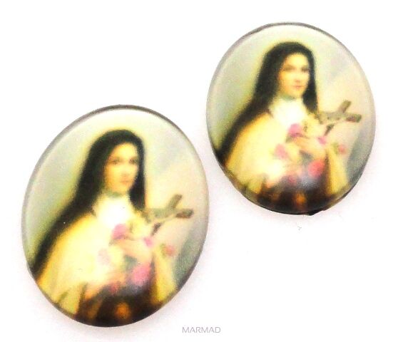 Kaboszon szklany owal 25x18mm - dewocjonalia