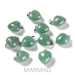 Zawieszka - awenturyn zielony serce 24x15x10mm