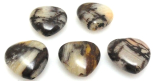 Jaspis serce 14x14mm - zestaw 5 sztuk