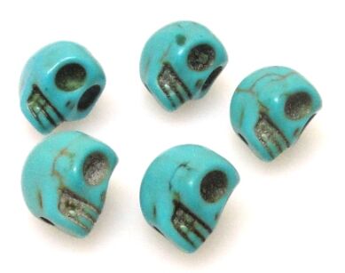 Howlit - czaszka 10x10mm - turkusowy